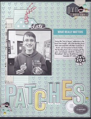 Patches
During the “End of Season” celebration in the band room tonight, all of the Marching Band kids were presented with their Cavalcade of Bands and Tournament of Bands Patches. The Marching Band did an amazing job this year, and everyone should be very proud of themselves!! Next up, the Letterman Jacket… 
December 5th, 2015 
