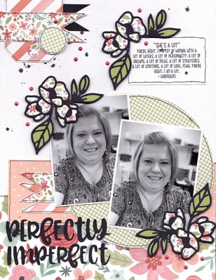 Perfectly Imperfect 
"Selfie Challenge" for the Studio Challenges using SNS Sketch #219 by Stacy Daubenberger. Papers used are Cocoa Vanilla Studio - Merry & Bright. 
