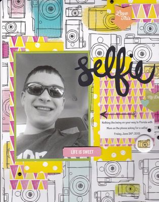 Selfie
Nothing like being on your way to Florida with Mom on the phone asking for a selfie! Friday, June 26th, 2015 

*Scraplift by Anna Kossakovskaya using the Janglin' kit (Scraptastic Club )
