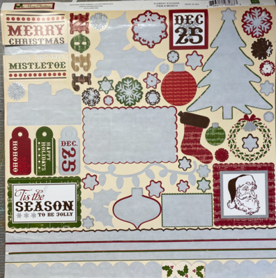 Stickers
I used up the entire sheet. Yes some are only peeking out on the layout but they are done!
Keywords: Christmas