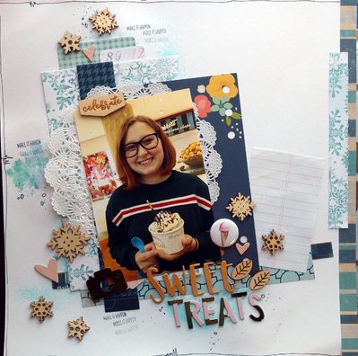 Sweet Treats
Old winter paper challenge 
Keywords: Rolled ice cream