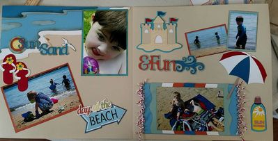 Day at the beach
Charlie and Everett at Chrysler Beach. Page kit from Lazerlady
