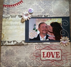 Love ... May 2017 sketch challenge
My Niece Michelle and her new hubby Toby.  The washi tape is the butterflies.
Keywords: bling, flowers, washi tape, my minds eye