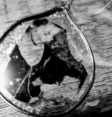 Ornament 1
Hand made  I did photo transfer of me and my mom. Added mica chips
