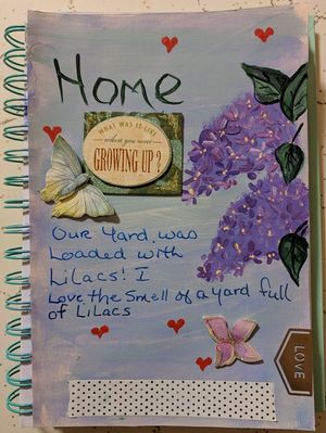 Page 1 book 1 
my first page of art journaling
Keywords: art journaling, paint, butterfly, washi tape