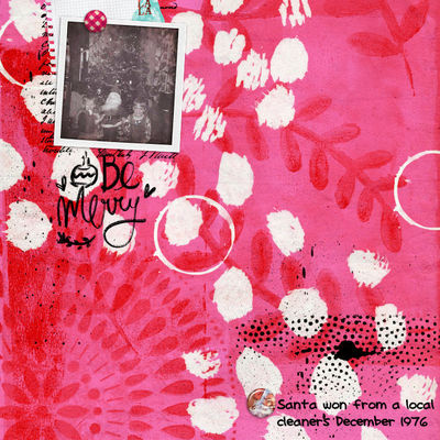 Wednesday challenge 12.19.18 BLACK & WHITE
A photo of my brother Frank and I with a  Santa our family won at a local cleaners 
