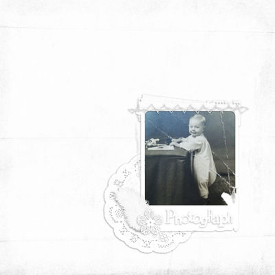 JAN 19 CHALLENGE -- LET'S HEAR IT FOR THE BOY(S)!
My husbands grandfather (the boy)
I used all white here! 
