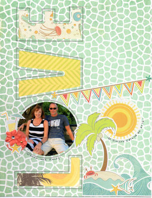 LOVE
I got this idea from a digital scrapbook page, and used my Cricut to do it on paper.  I had to figure out how to make the Cricut draw the outlines around the letters, then cut out the letters.  I like the way it turned out.
