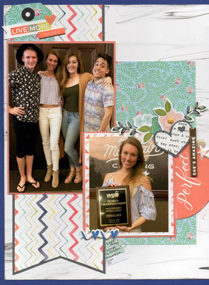 Perfect
pictures of Sarah on banquet day with Paramount - a dream come true for her
As far as stash busting in May is concerned, 
I hate to say it but only the cardstock is old.  
