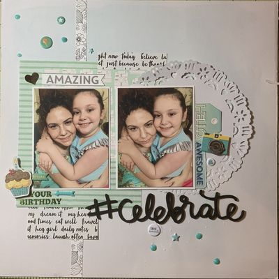 July Challenge White + mint
