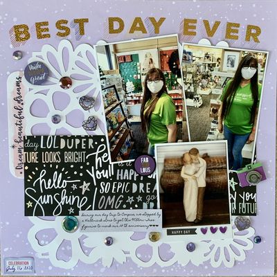 July Challenges White + lavender
