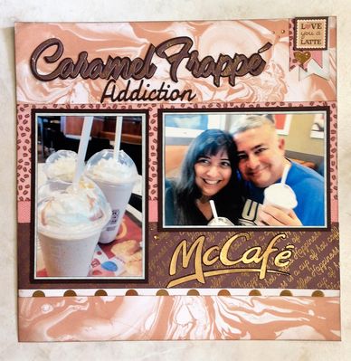 Caramel Frappe Adiction
made for Barb's challenge letters A F and 2
My husband and I last month enjoying McCafe's treats!
