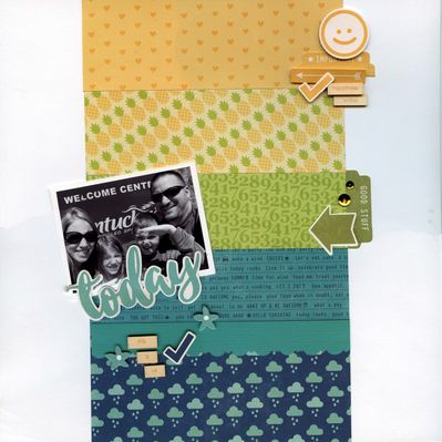 Today
This LO is from a color blocking class I took last fall with Jill Yegerehner of Jillibean Soup.  It is the lift for the 4-29-17 challenge.
