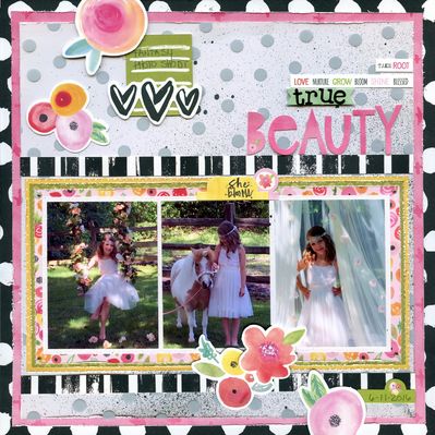 True Beauty
Beauty and The Beast Challenge  6-10-17
This is done following a Bella Blvd. monthly project sheet.  This month was done the VERY talented Laura Vegas who used to be on the Bella team.  
