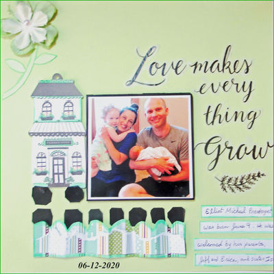 Love makes all things grow
Our 12th grandchild, Elliot Michael Prendergast, was born June 9, weighing in at 6 lbs., 5 oz. He is well loved by his parents, Jeff and Erica, and 2-year-old "big sister" Isla, age 2. Isla loves helping with his care.
Keywords: new baby;family of four;Isla loves him