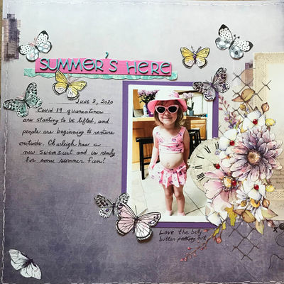 CLUE: THE SCRAP GAME #2
My granddaughter  Charleigh, age 3 1/2, is very pleased with herself and her new, very PURPLE bathing suit!
Keywords: Charleigh Twing;new swimsuit