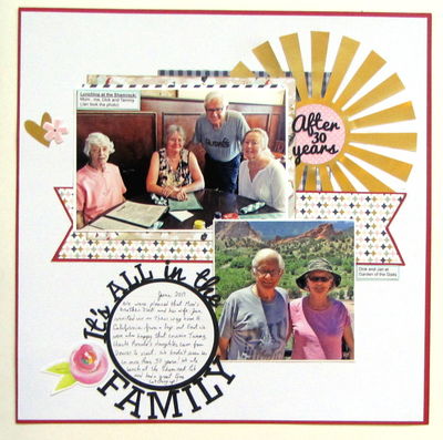 July 12 Challenge: It's All in the Family
This is my example layout for the Sesame Street July 12 challenge, "brought to you by the letters A and F, and by the number 2". 
