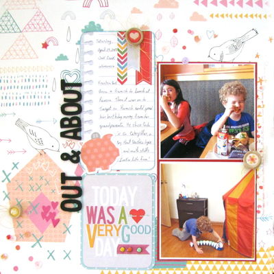 Out & about
I used a sketch from Sketches in Thyme and supplies from various sources 

