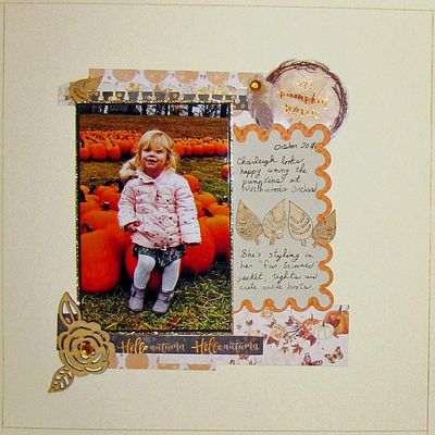 Outdooor photo and wood embellishments -- IT'S PUMPKIN SEASON
