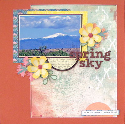 Spring sky
I used a Susan Stringfellow sketch and the april kit from Citrus Twist kit, with a few additions from my stash. I cut the flowers and foliage with my Cameo
