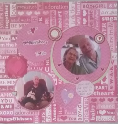 Love 
Used old love embellishments and hearts and paper for the 1/15 embellishment challenge
