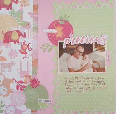 09 November Challenge -  Old You
My CT layout for the challenge. An old range of Little Yellow Biscycle and a ver old photo of me in my Dad's arms. 
