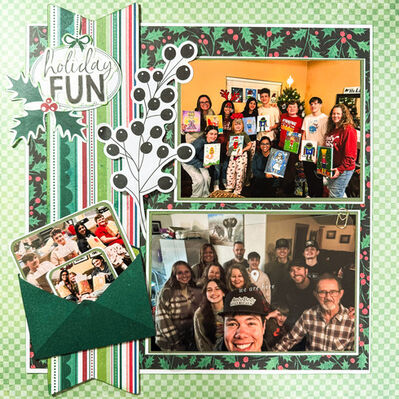 Holiday Fun
Challenge 4/19 - border, envelope, and double matted photos
