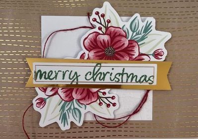 Merry Christmas
February card challenge
Keywords: Card;flowers;string;Christmas