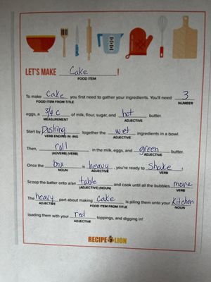 Mad Libs game
Birthday bash crop
