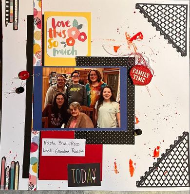 Family time
3 different fonts and handwriting
