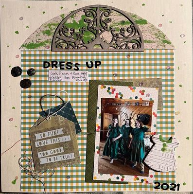 March 30 Dress Up 
Challenge
*  Wear your favorite color:  tell us which color on your page is your favorite 
*  Add some sparkles:  ink splatter, sequins, enamel dots etc
*  Add something to tie the outfit together:  thread, string, twine etc
Keywords: ink splatters, sequins, thread, string