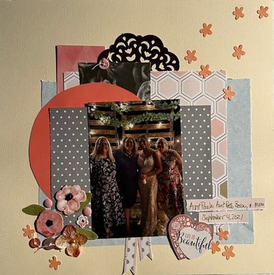 Life is beautiful
May 13 sketch challenge
Keywords: circle;layering;flowers;stars;hearts;doilie;buttons;brads