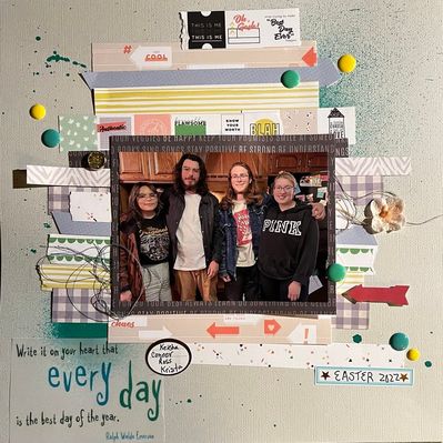 Every Day
6/27 challenge
Keywords: paper scraps;ink;velum;acrylic pop dots