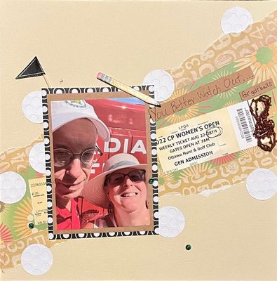 You better watch out...
12/9 challenge
Keywords: flag;golf balls;ephemera;string;gems;pencil