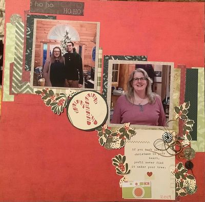 HO HO
April 5  The Knife
Keywords: fussy cutting;buttons;twine;layers;Christmas;paper layers