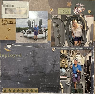 USS Bowfin Submarine
Jan 4 challenge.  Old stickers 
Keywords: Stickers;military;stars;string