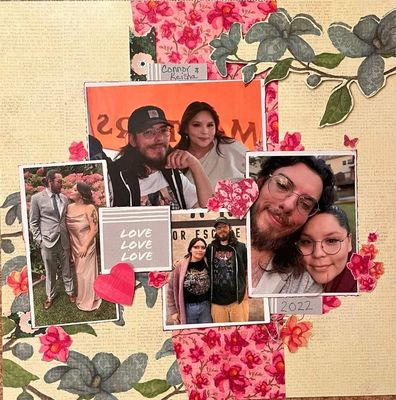 Love
February 6 challenge
Keywords: Flowers;hearts;string