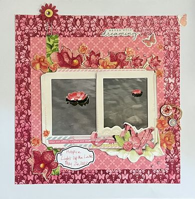 Never stop dreaming
Jan 31 sketch and flowers 
Keywords: Flowers;butterflies;buttons;string