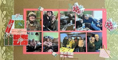 Christmas 2022
2-17-23 Pat Challenge
Keywords: Green;flowers;Christmas;string;stickers;glitter glue;sequins