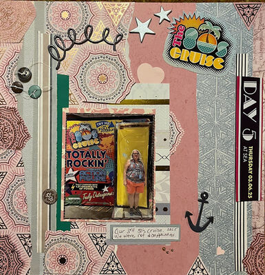 Day 5
5/23/25 Challenge
Keywords: ephemera;cradboard cutouts;stars;buttons;fussy cutting;me