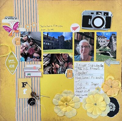 2 Night trip
October 10, 2025 challenge
Keywords: school accents;flowers;butterfly;camera;buttons;stcikers;fussy cutting;hearts