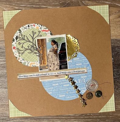 Good Things come in Small Packages
September 18, 2023 sketch challenge
Keywords: circles;buttons;stars;doillie;wooden branch