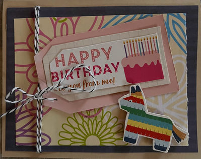 Happy Birthday!
December 2022 Card challenge:  Birthday!
Keywords: string;unicorn;cake
