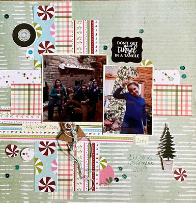 Don't get your tinsel in a bunch
March 20 challenge
Keywords: sketch;sequins;circles;arrow;twine