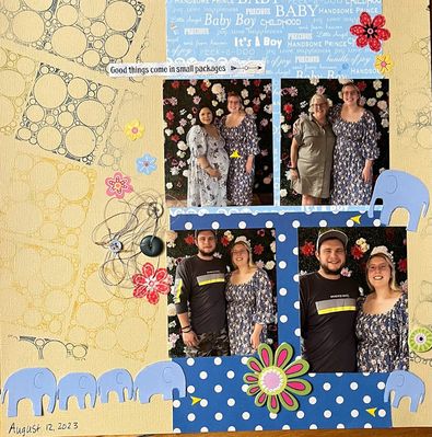 Good things come in small packages
November 11 Challenge:  Camels
Keywords: animals;ink;flowers;fussy cutting;buttons