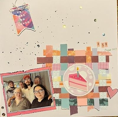 #59
September weaving challenge
Keywords: weaving;birthday cake;ripped edges;inked edges;flag;heart