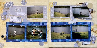 Boat Launch
February 16, 2024 challenge
Keywords: rough edges;circles;flowers;buttons;twine;metal tab