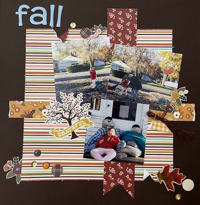 2/12/24 sketch challenge
Keywords: ripped paper;Fall;fussy cutting;twine;brads;circles;tree;chipboard letters;sequins;flowers;leaves