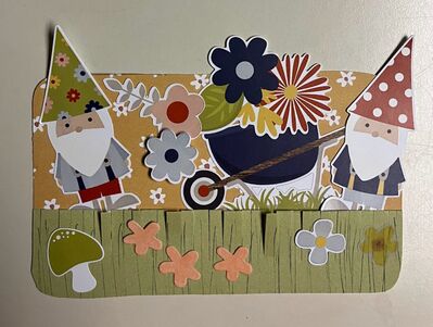 Flower Rolodex
May 2025 challenge
Keywords: stickers;gnomes;cut grass;wheelbarrow;flowers;mushroom