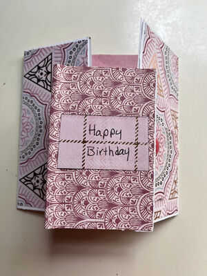 Folded card outside
May 2025 challenge
Keywords: pink pp;pop dot